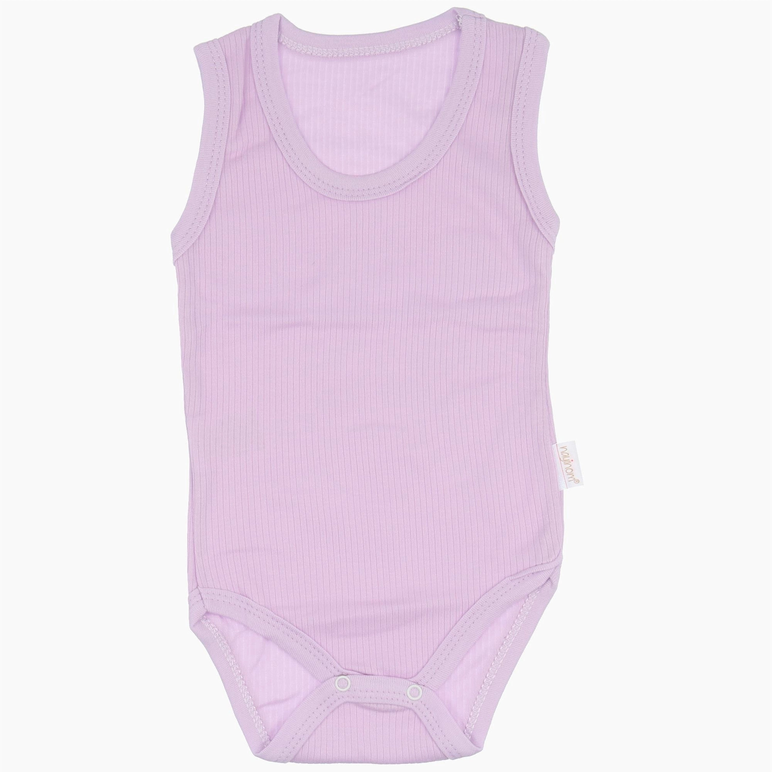 Baby Girl Ruffle-Sleeve Sleeveless Bodysuit - Soft Pink (0-24 months)