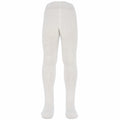 Kids Ribbed Knit Suspender Tights – Cream White - 4-8 Years