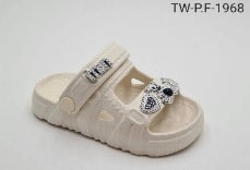 Chic Embellished Platform Cloud Clogs – Ivory White (26\29)