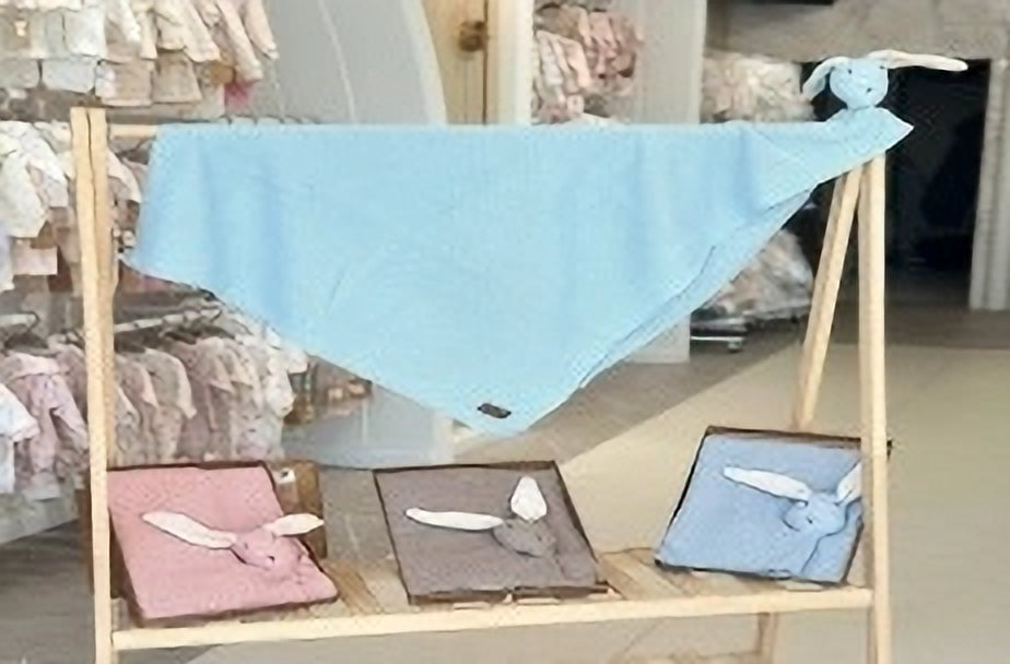 Rabbit Sleeping Buddy Knitwear - Blue\ Pink