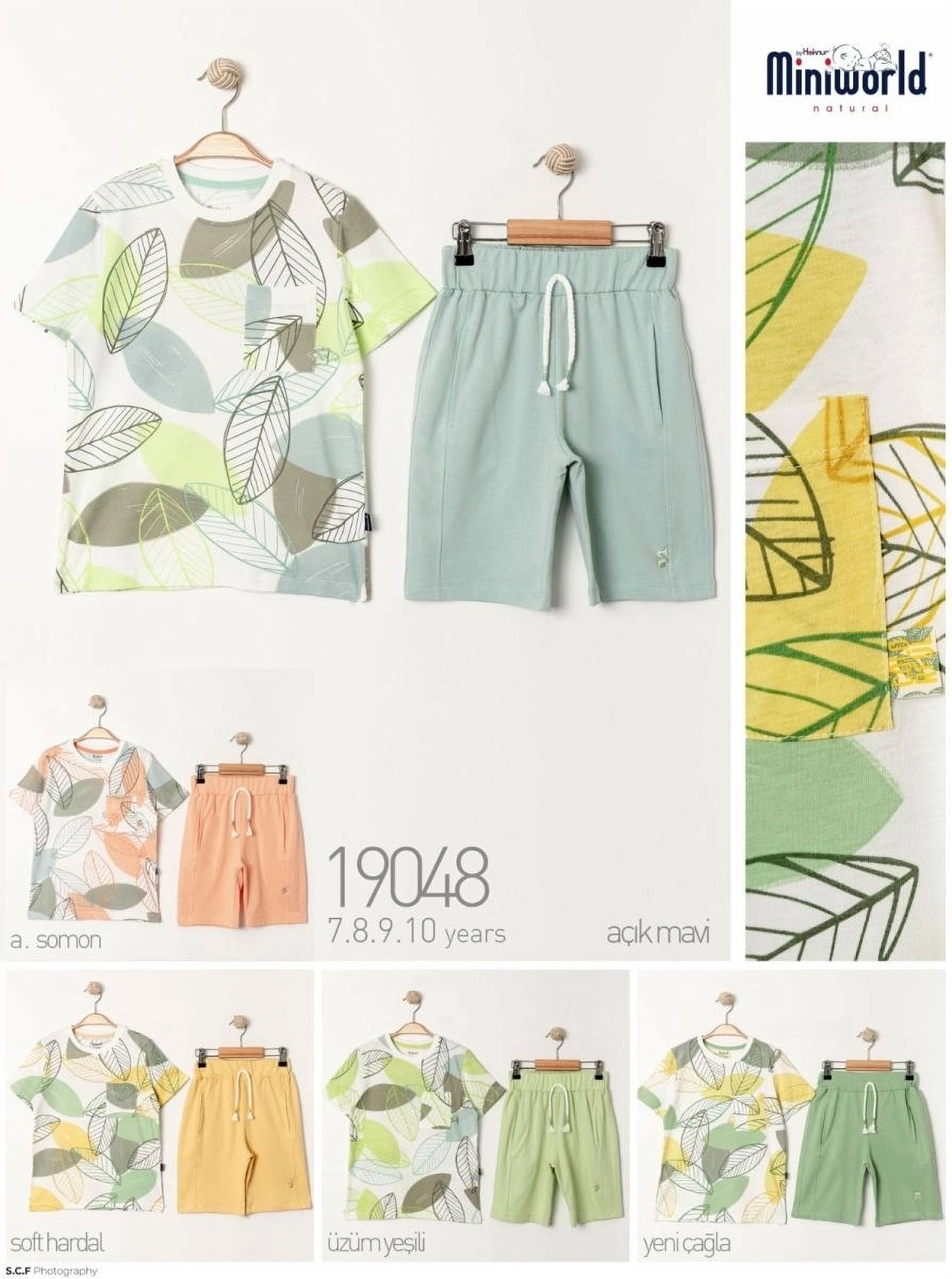 Miniworld Natural Kids' 2-Piece Cotton Set  - Yellow (7-10 years)