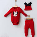 Disney Minnie Mouse Baby Long Sleeve Graphic Bodysuit - Red (3-18 months)