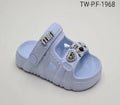 Sparkly Bear Charm Kids' Double-Strap Cloud Slides (26\29)