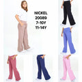 NICKEL 20089 Girls' High-Waist Flare Leggings - Powder (11-14 years)