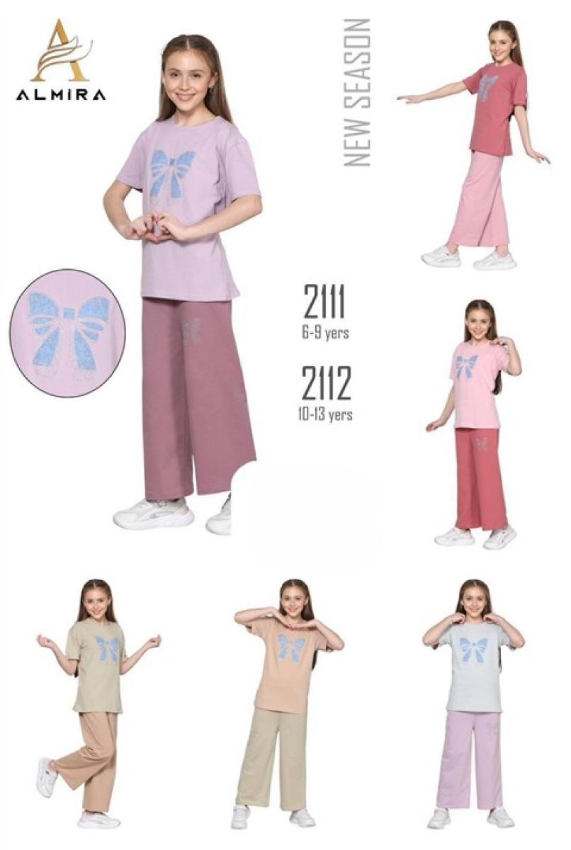 Almira brand is a two-piece girl's clothing set - Violet  () (6-9 years)