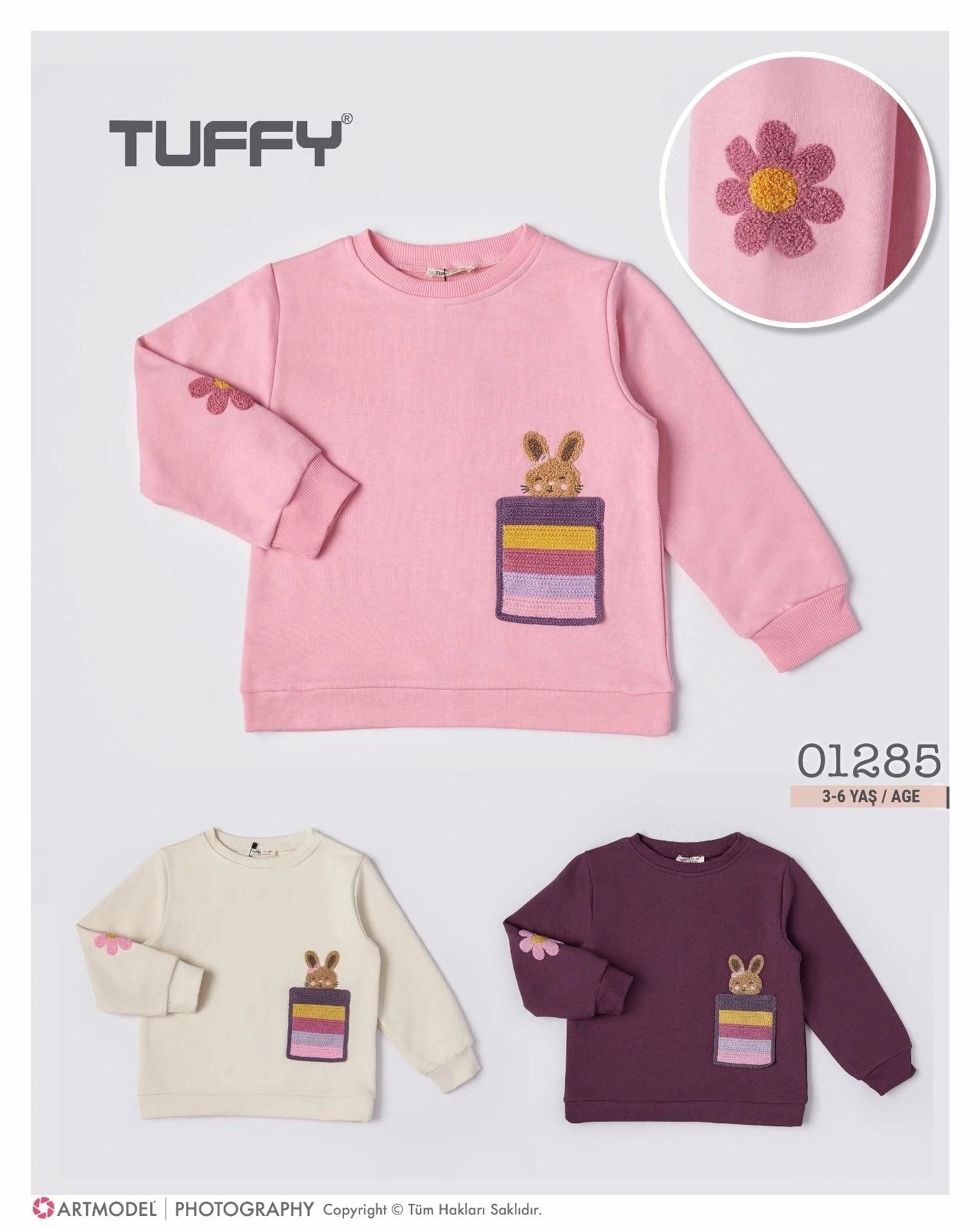 Tuffy Essential Baby Onesie & Toddler Tee Set - Pink (3-6 years)