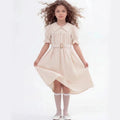 irls' Chic Pink Tweed Pinafore   - Beige (5-8 years)