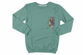 Kids' "Fashion Tiger" Graphic Crew Neck Sweatshirt - Green