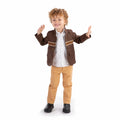 Boys' Premium Corduroy Shirt & Pant Clothing Set - Coffee (6-18 months)
