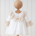 Vintage-Inspired Lace Detailed Baby Girl Dress - Cream (6-24 months)