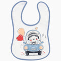 Teddy Bear & Blue Car Embroidered Baby Bib (3-12 month)