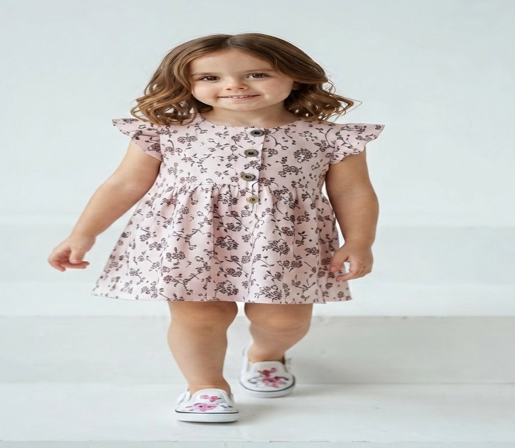 Blossom Breeze Floral Ruffle Dress (3,4,5,6 Years)