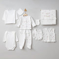 10-Piece Luxury White Floral Newborn Layette - Cream (0-3 months)