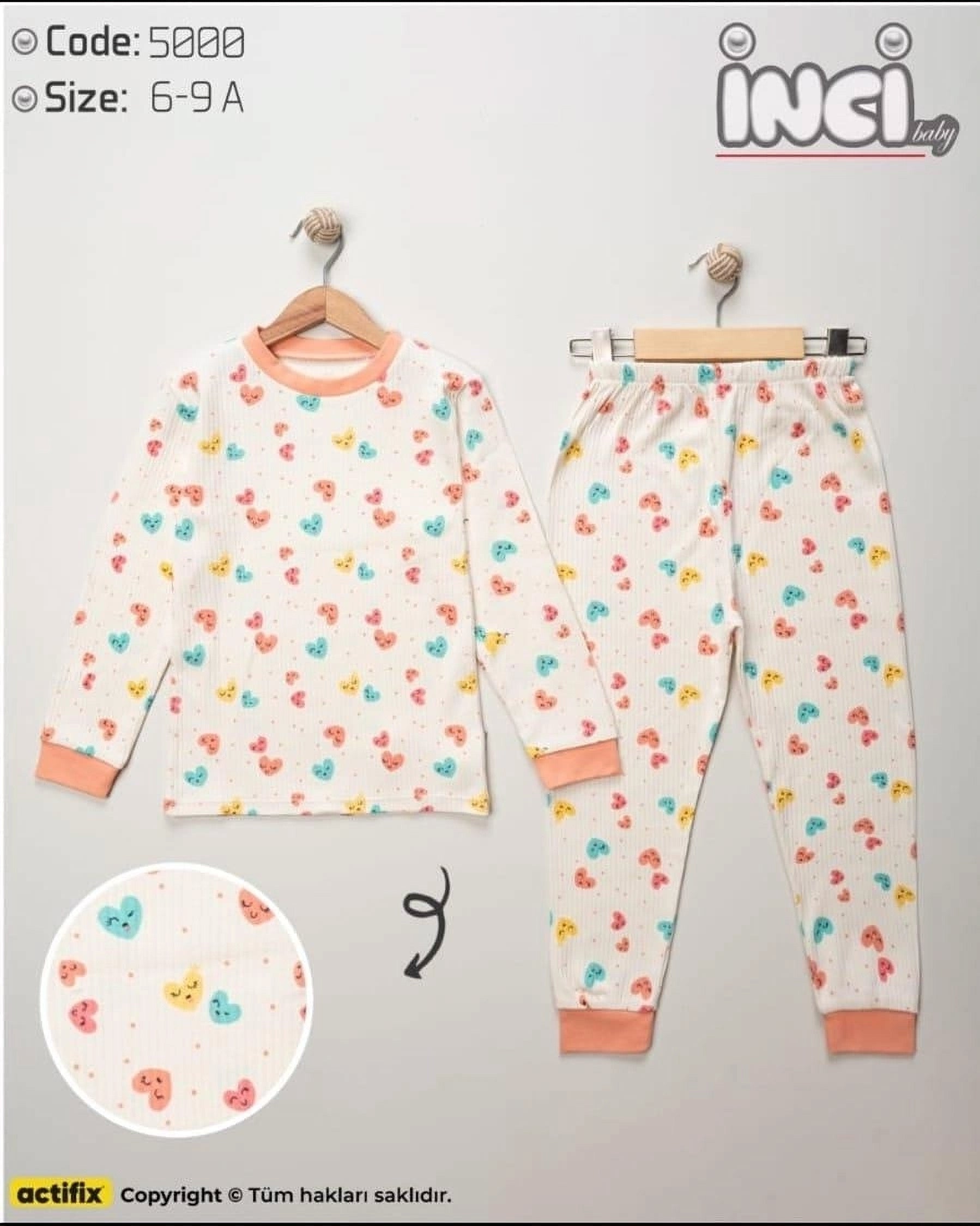 İnci Baby Floral 2-Piece Long-Sleeve Clothing Set (6-9 months)