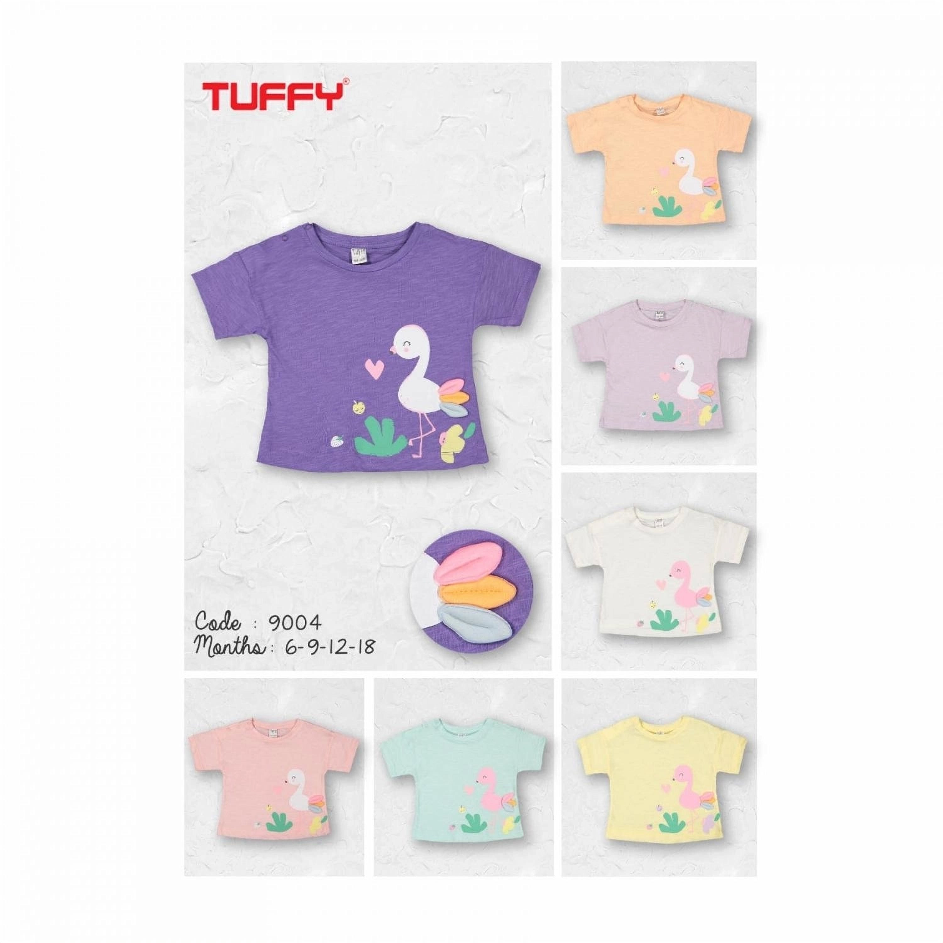 Tuffy Kids Flamingo Graphic Tee - Mentha- Violet (6-18 months)