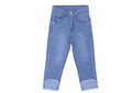 Teens' Classic Mid-Wash Straight Leg Jeans Set - Blue