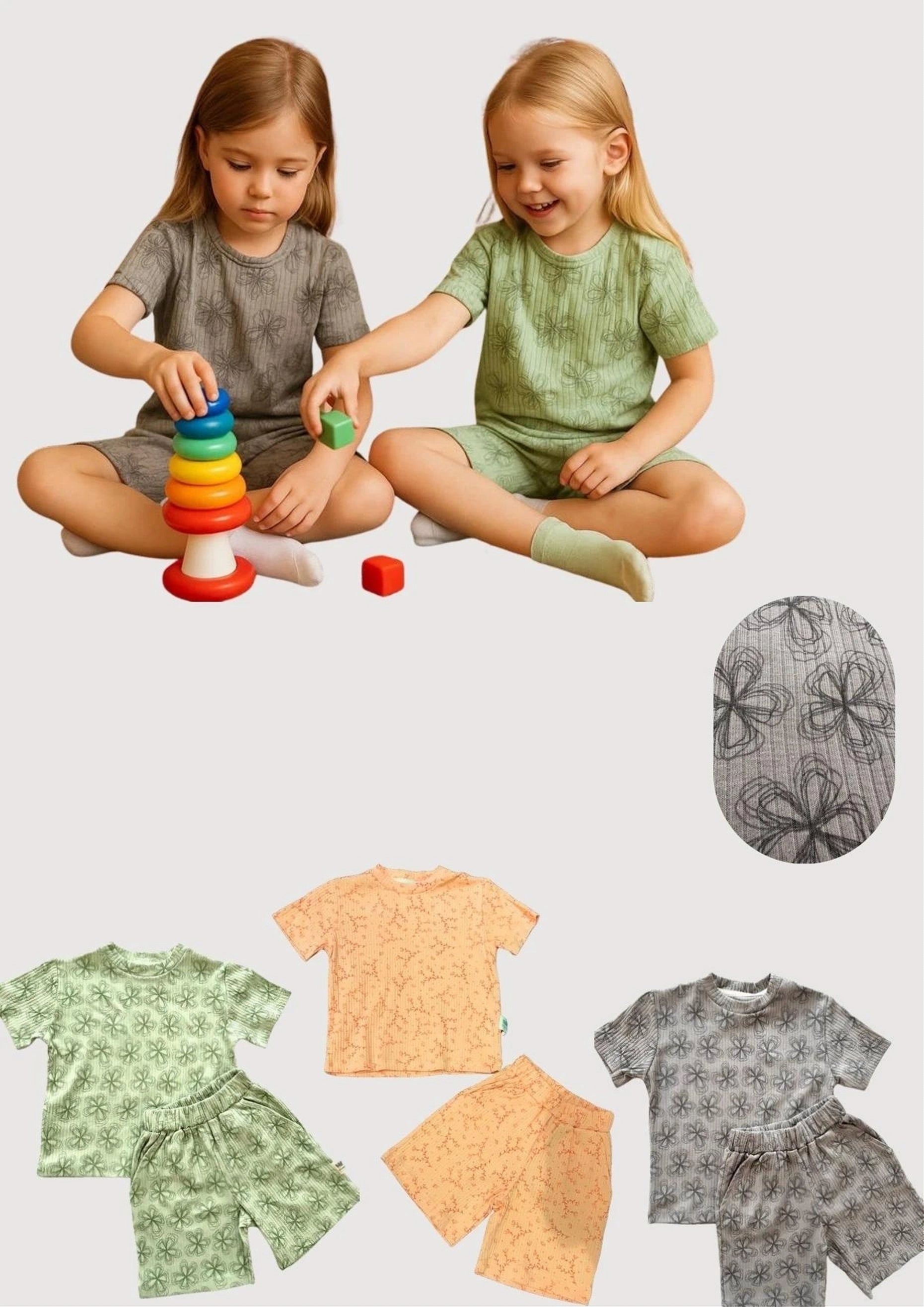 Essential Mix-and-Match Kids' Everyday Set - Green (2-5 years)