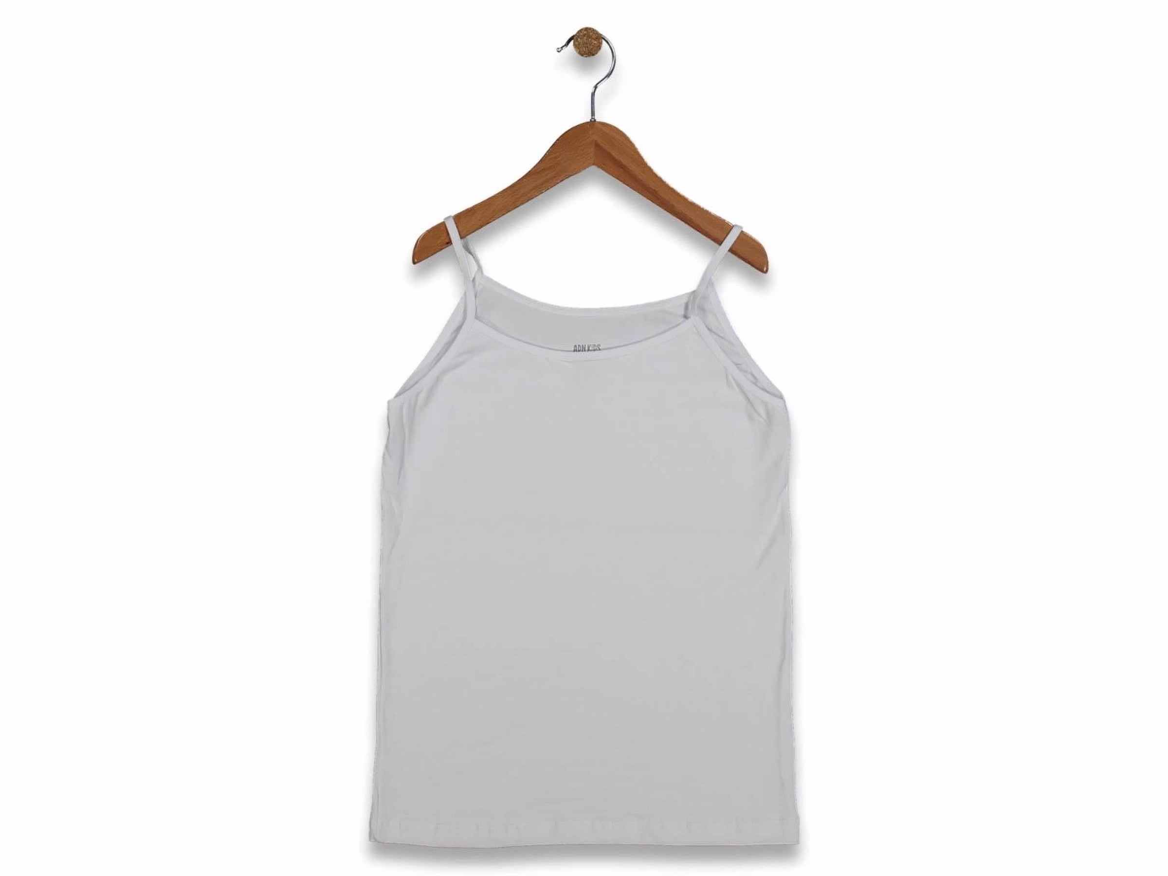 The Essential Linear Scoop Top, White (2-3 years)