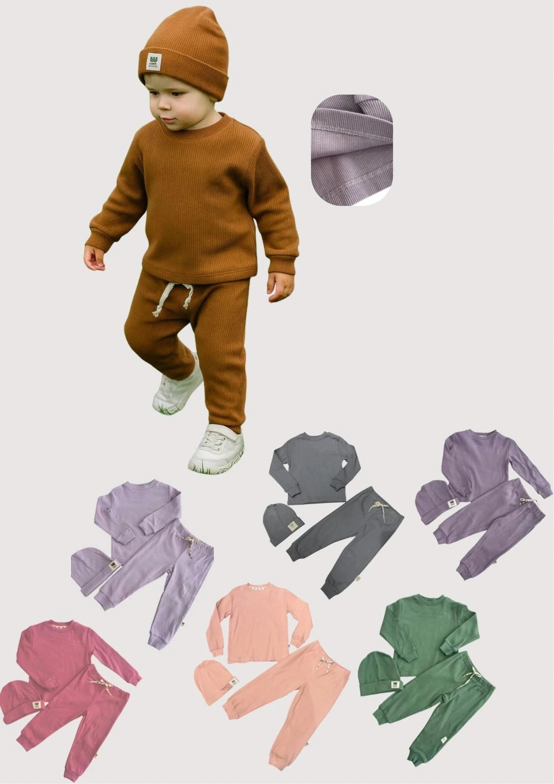 Toddler Knitted Sweater & Pants Set- Grey (2-5 years)