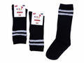Kids’ Striped Knitted Leg Warmers (Black & White) (5-10 years)