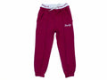 Girls' "Sweetie" Embroidered Fleece Joggers – Burgundy - Red  (5-8 years)