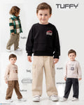 "Mountain Explorer" Boys' Graphic Sweatshirt and Jogger Set- Khaki (3-6 years)