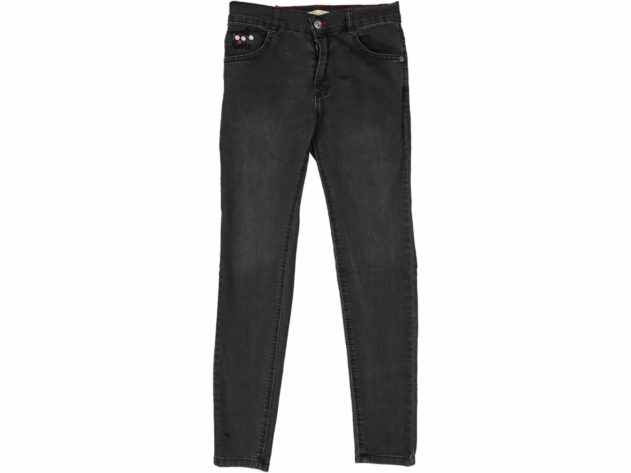Obsidian Straight-Leg Jeans: - Grey (12-16 years)
