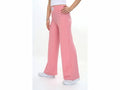 Ribbed High-Waist Wide-Leg Lounge Pants - Pink (7-10 years)