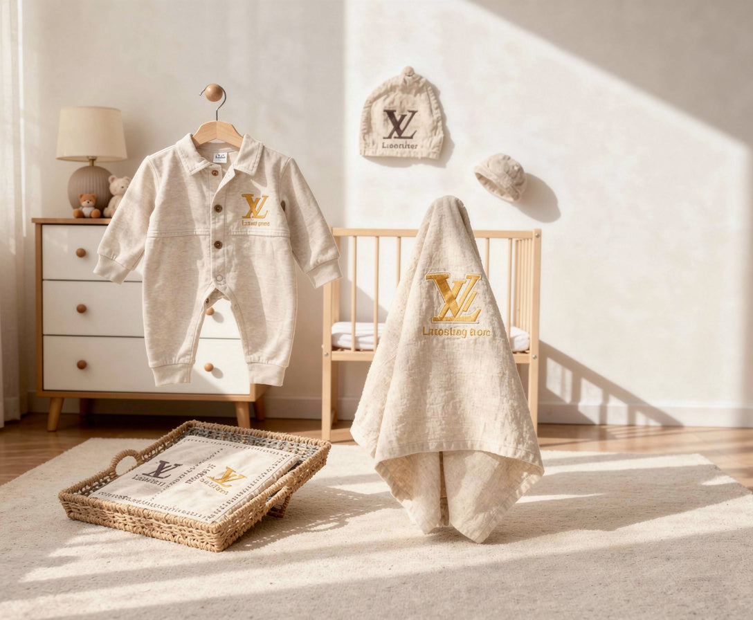 Baby Clothing Set - Beige (0-6 months)