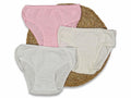 Lace-Trim Softness: Pastel Comfort Briefs - (8-9 years)