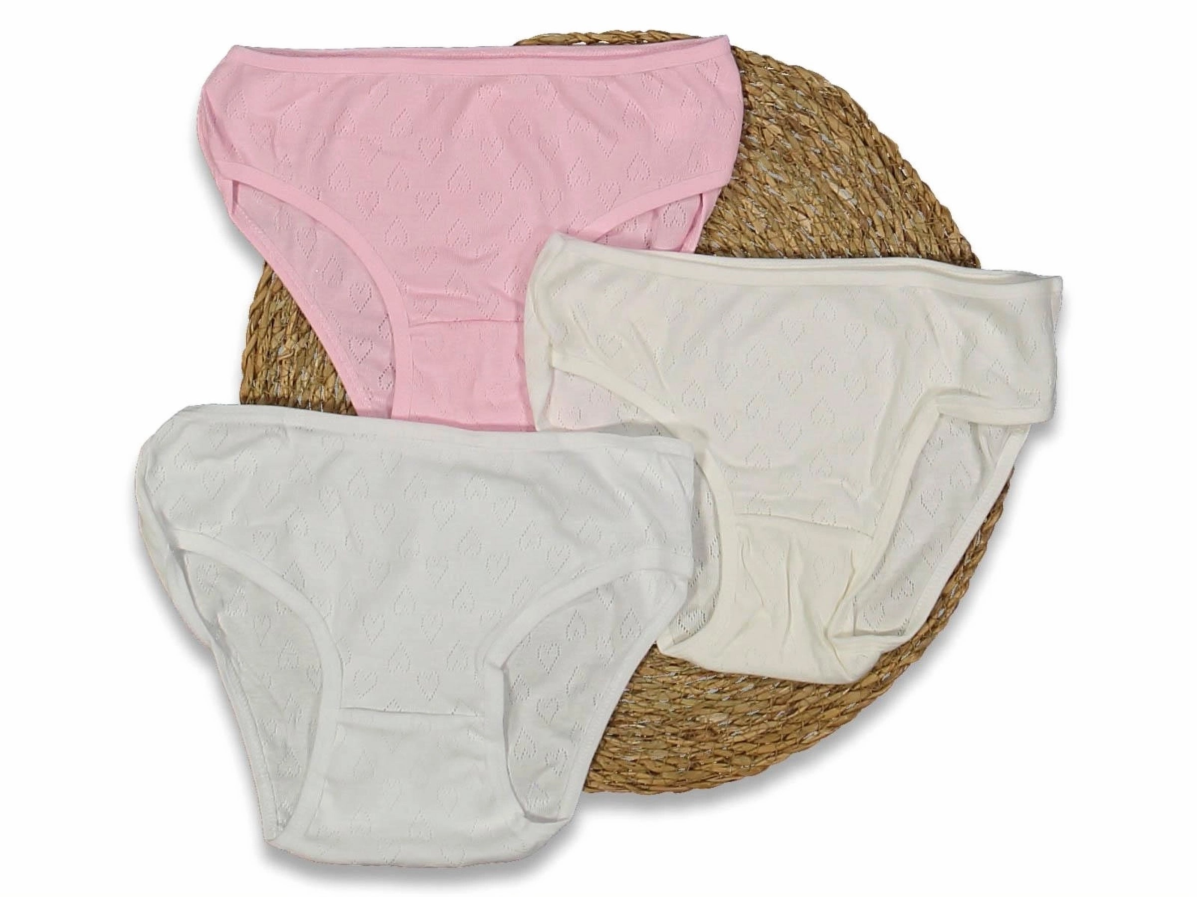 Lace-Trim Softness: Pastel Comfort Briefs - (8-9 years)