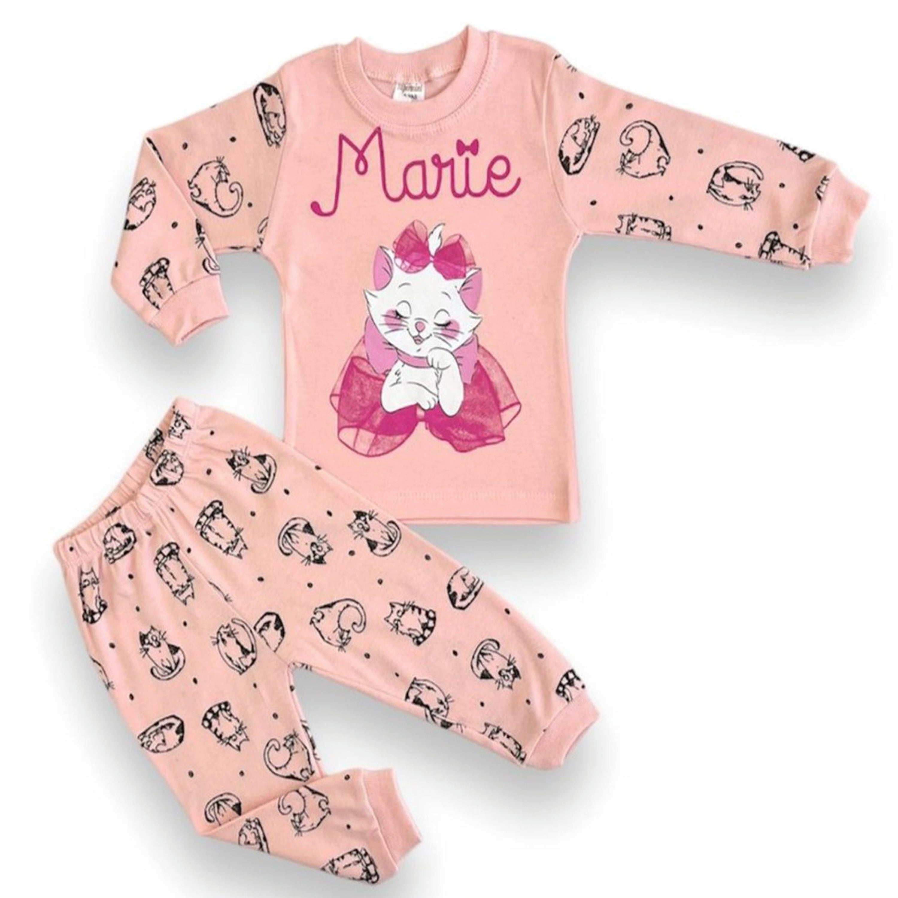 Disney Aristocats Marie "Marie" Pink Cotton Pajama & Lounge - Salmon (4-6 years)