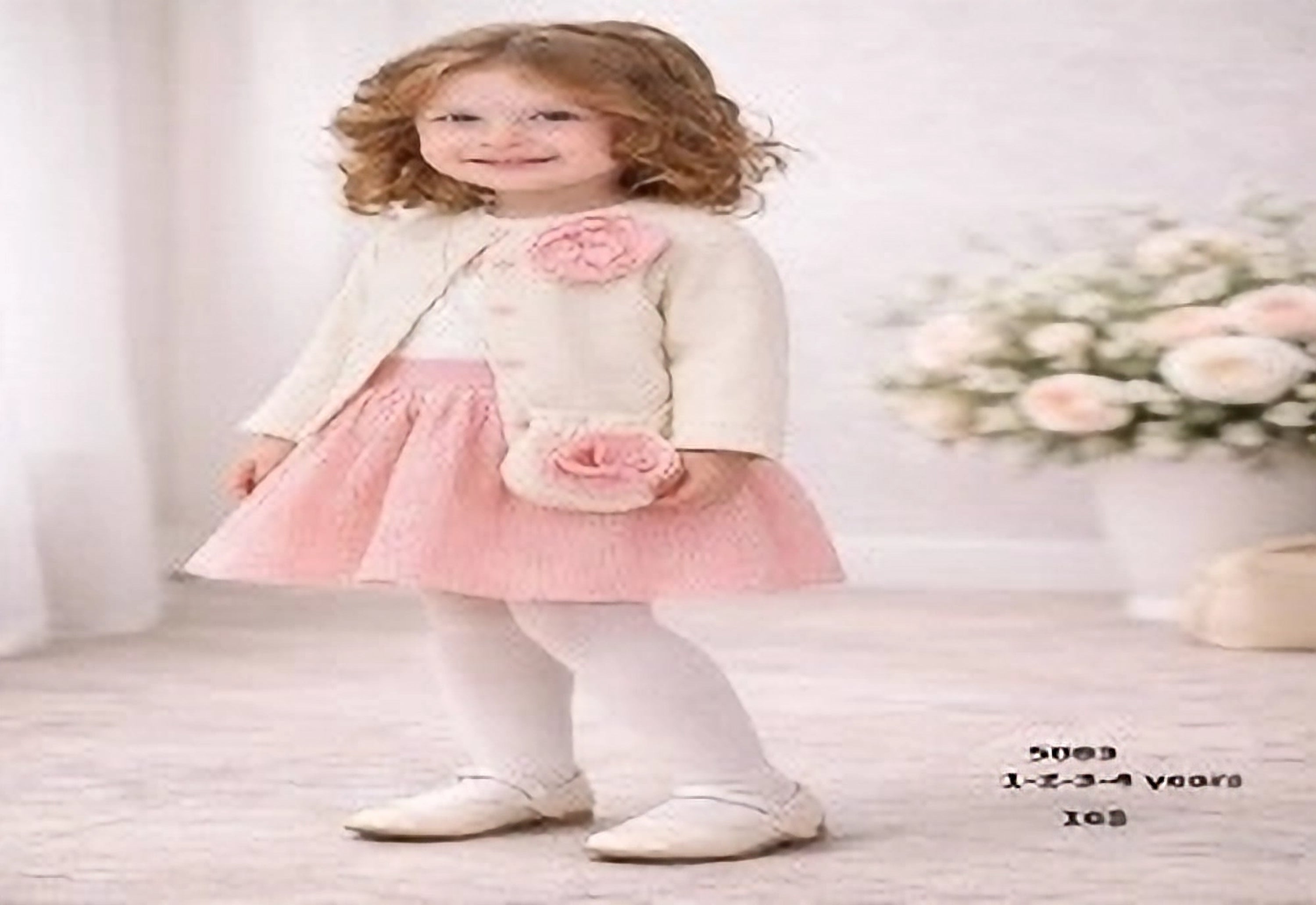 Little Girl's Pink Ruffle Tutu Dress & Matching Bolero Set - Pink(1-2-3-4 years)