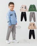 Boy’s 2-Piece Set – "Skate" Graphic Sweatshirt & Joggers - Blue (3-6 years)