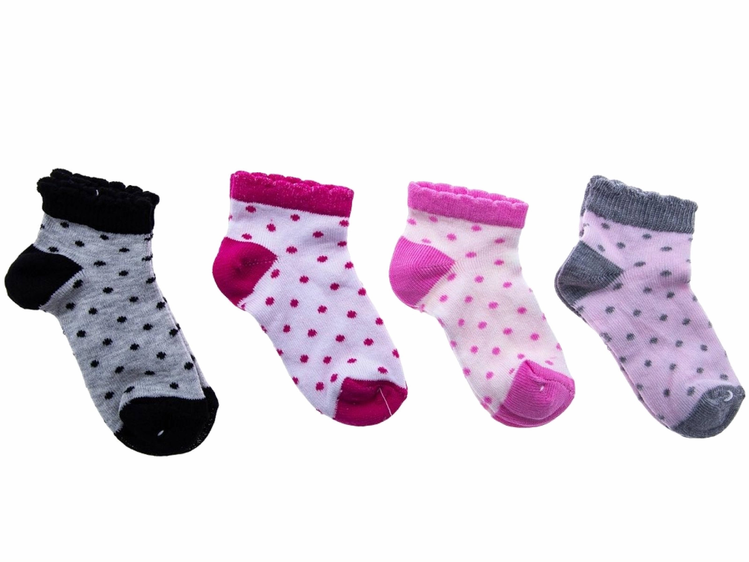 Cozy Knit Polka Dot Baby Booties (Charcoal & Black) - 1 Year