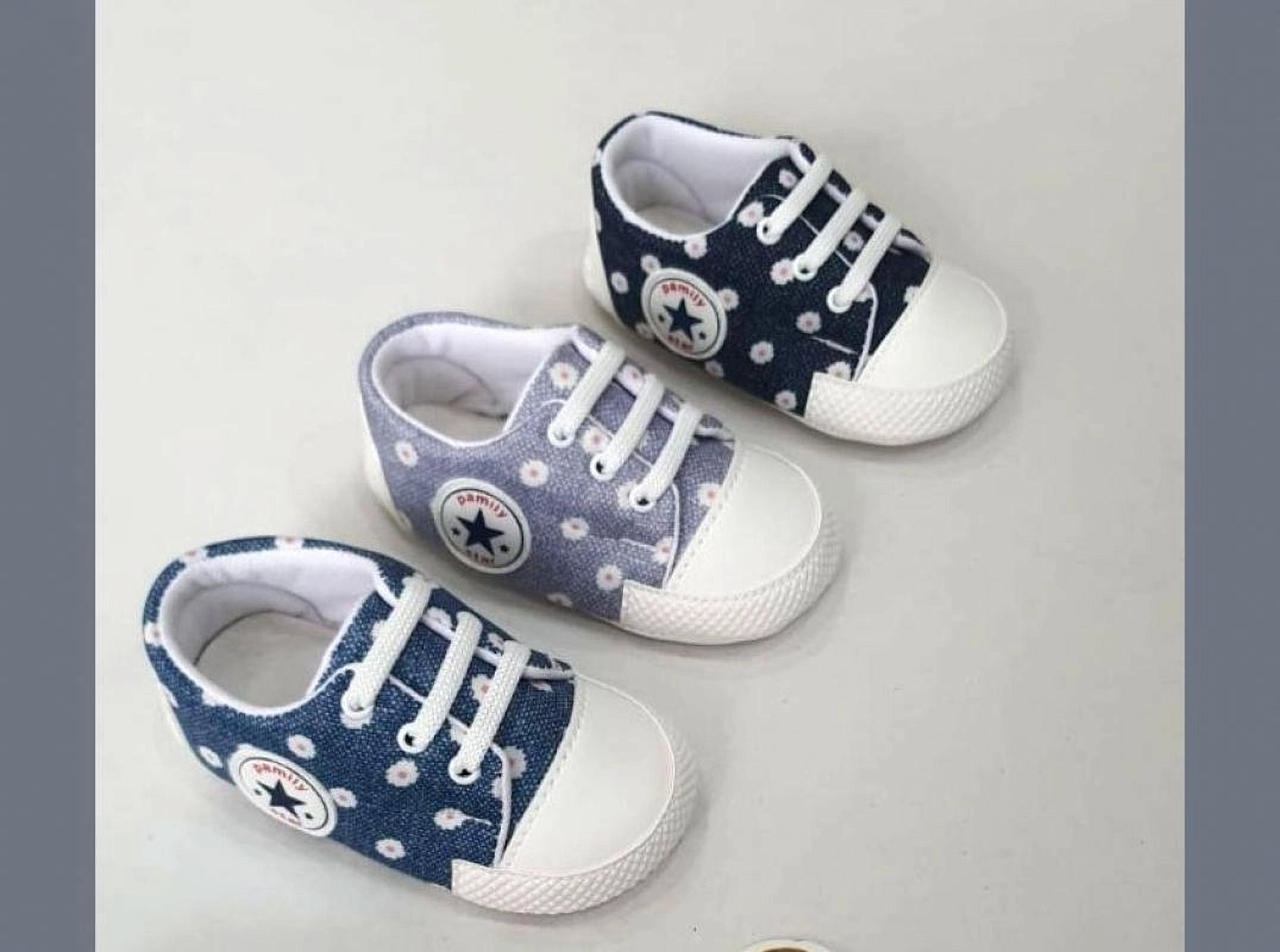 Infant & Toddler Denim Star High-Top Sneakers - Dark Blue
