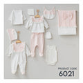 Sweet Beginnings" 10-Piece Newborn Hospital Exit Set - Ecru-Salmon (newborn)