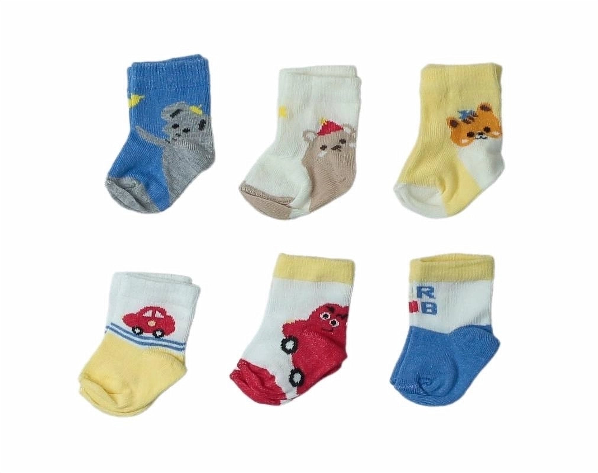Blue Cartoon Animal Baby Socks (Soft Cotton)