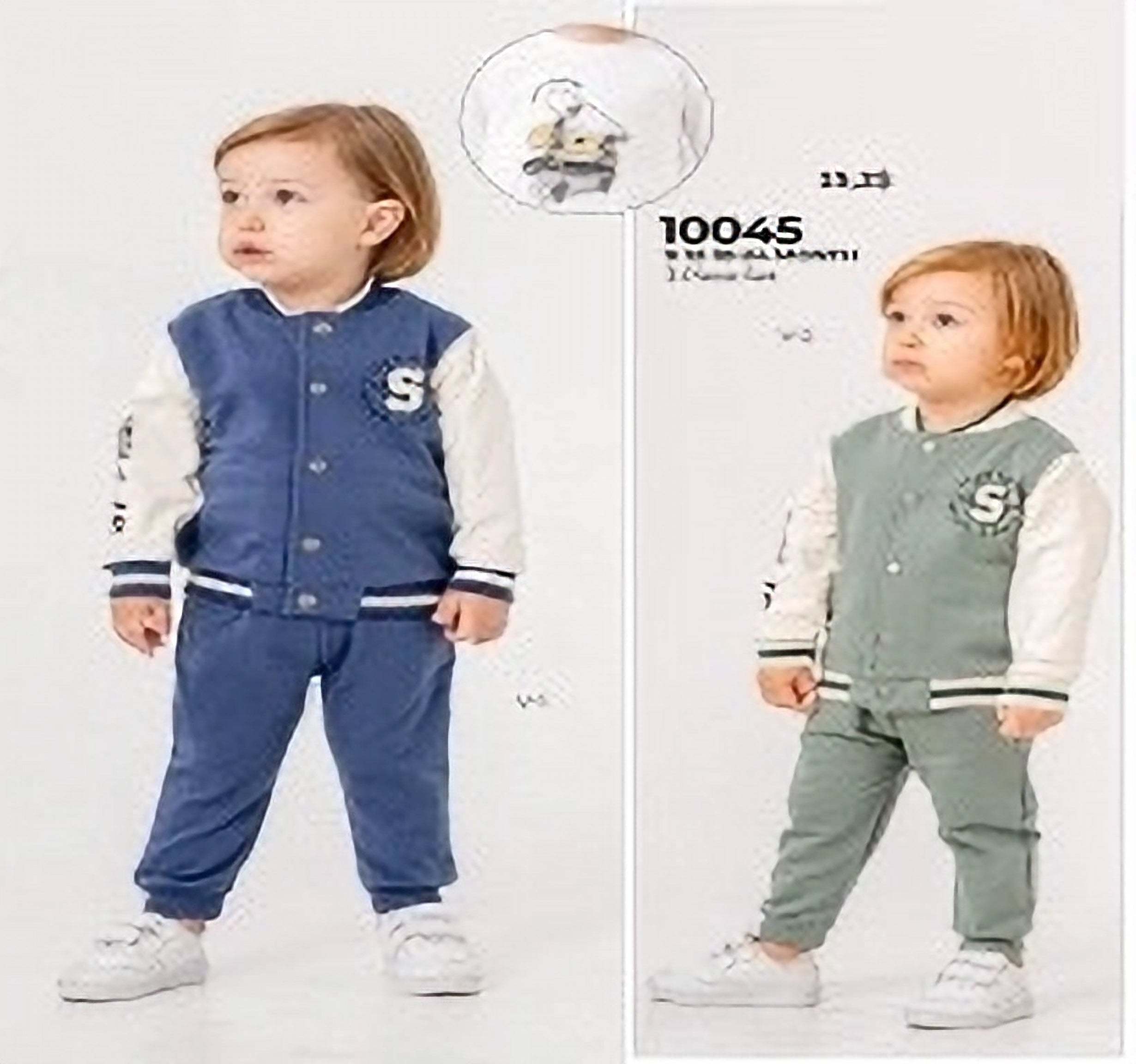 Toddler Boy's Varsity Baseball Jacket and Pants 2-Piece- Blue (9-12-18-24 month)