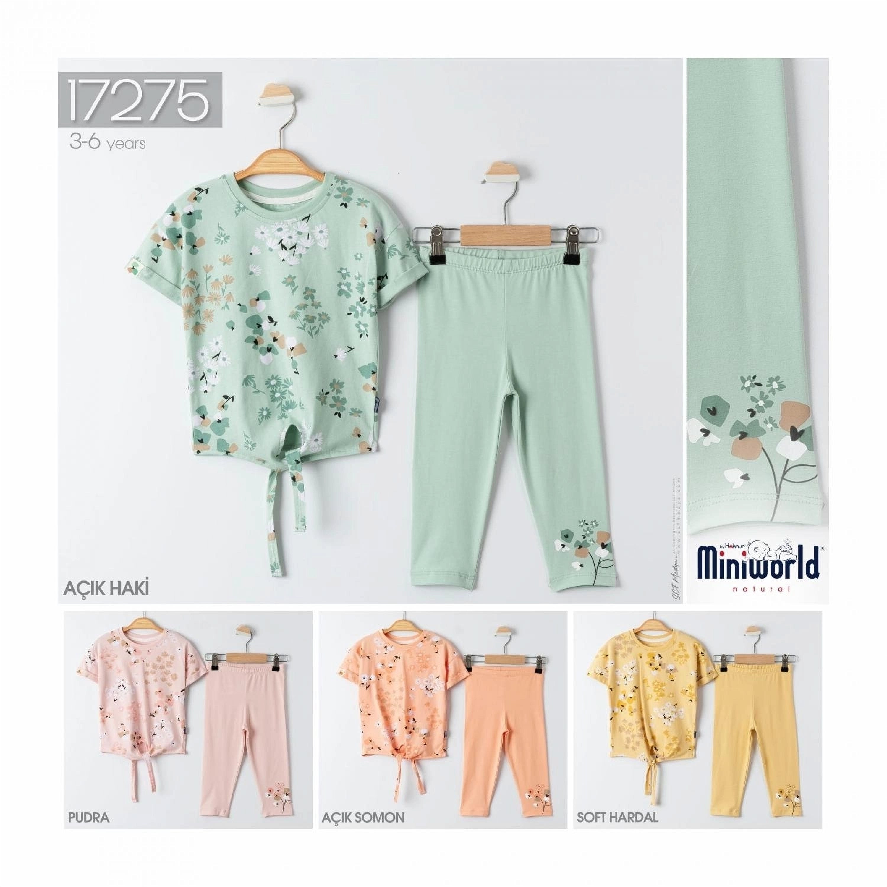 Miniworld Organic Cotton Newborn 3-Piece Set - Yellow (3-6 years)