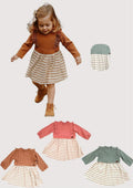 Toddler Two-Piece Ruffled Knit Set  - Brown (2-5 years)