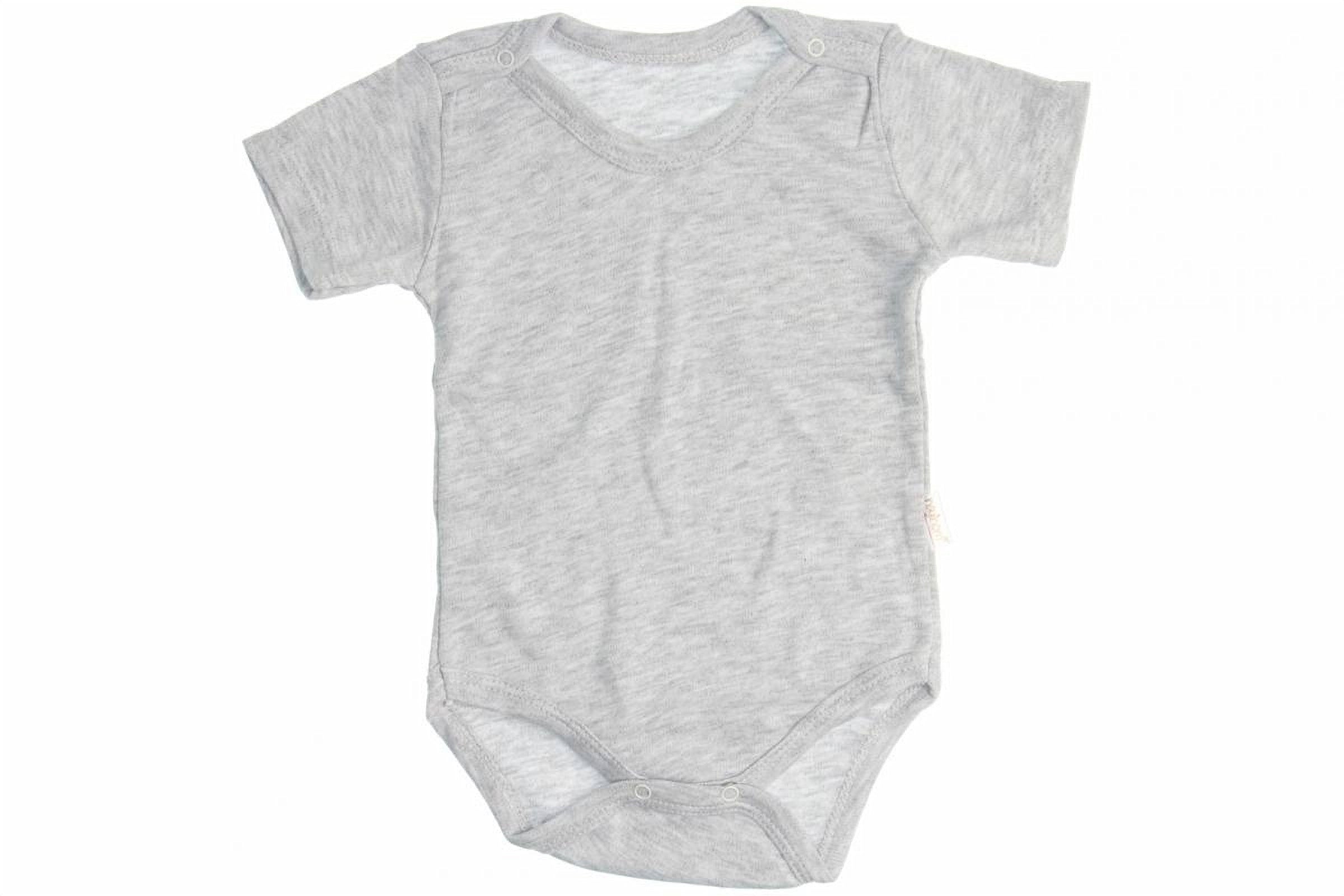 Essential Short Sleeve Baby Bodysuit – Heather Gray (1-3 years)