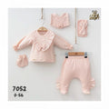 Mini Zeyn Ruffle Collar Baby Set  - Green (0-3 months)