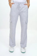 Heather Grey Cargo Joggers-Age 8-10