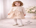 Blush Pink Tulle Special Occasion Dress with Cardigan Set - Beige (2-3-4-5 year)