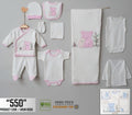 Premium Newborn Baby 10-Piece Gift Set - Pink (0-3 months)