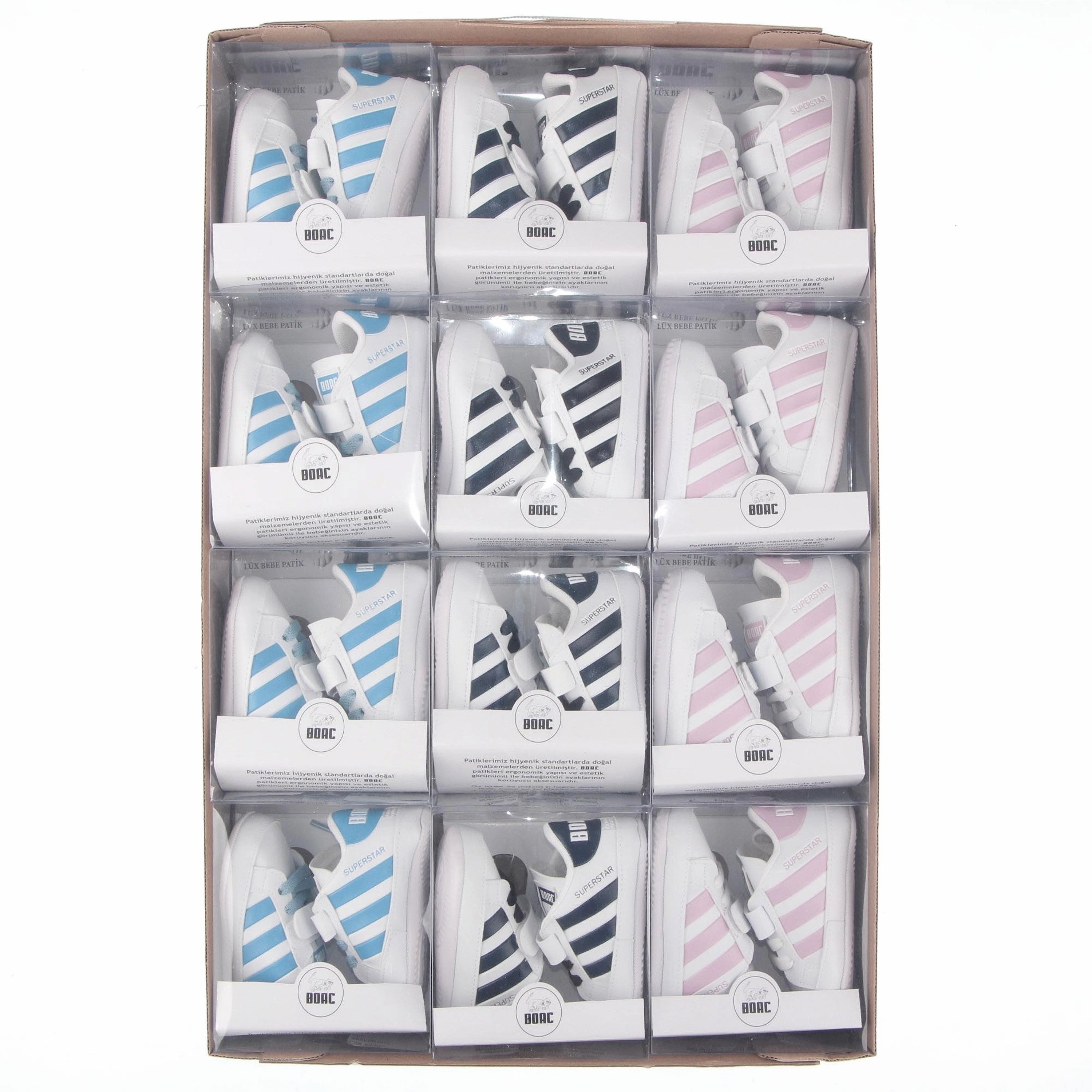 adidas Samba OG Kids - Cloud White / Pink / Blue (0-6 months)
