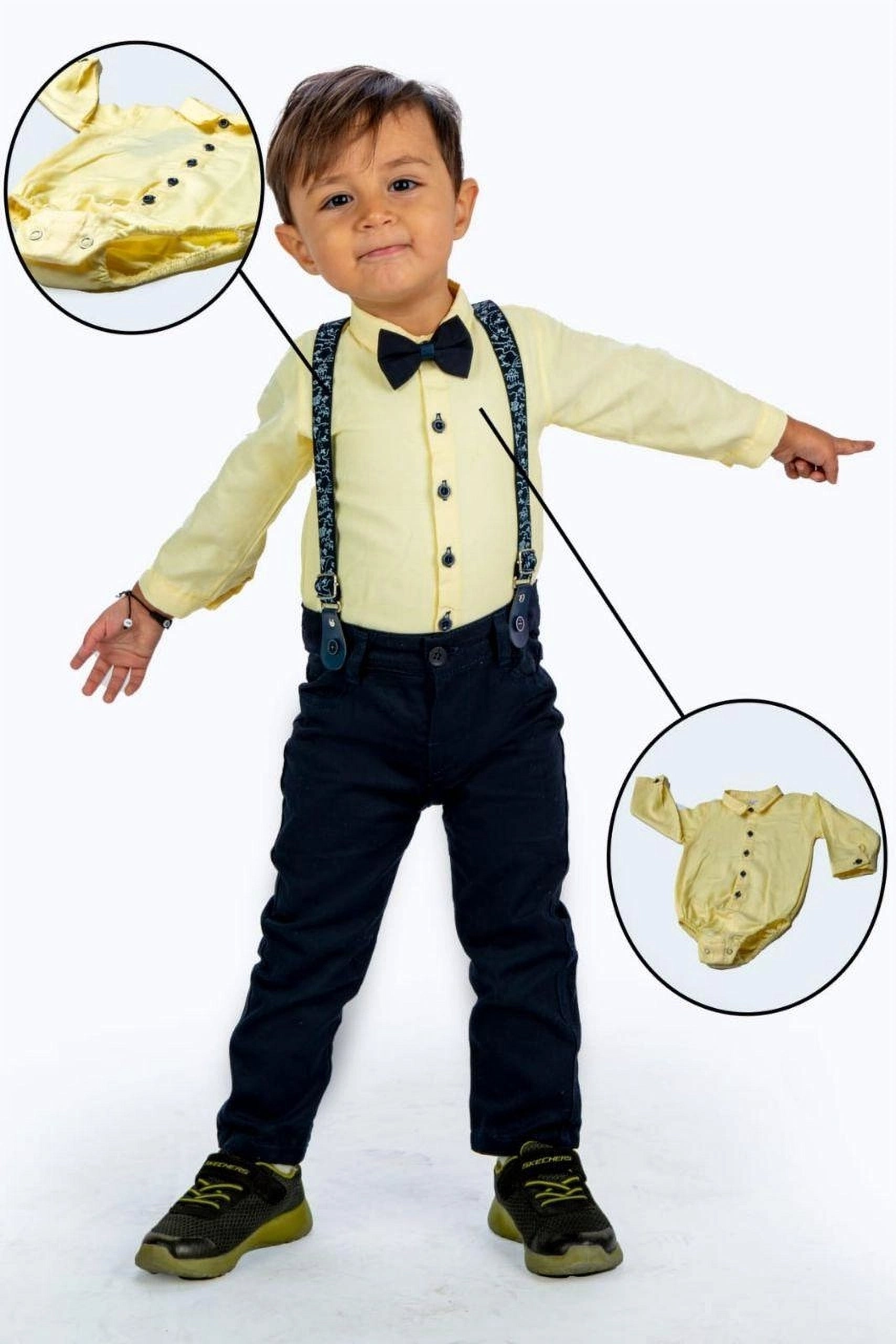 Toddler Boy Classic Suspenders & Shirt Set - (6-24 months)