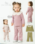 Tuffy Mauve Ruffle Sweatshirt and Legging Set- Pink (9-24 months)